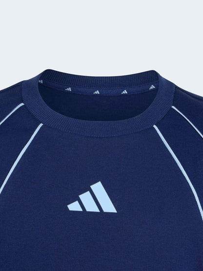 Dsiney Kidz - adidas Navy Blue Colourblock T-Shirt image 3
