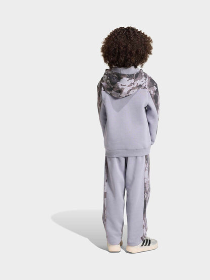 Dsiney Kidz - adidas Purple Seasonal Essentials Hooded Joggers Set image 2