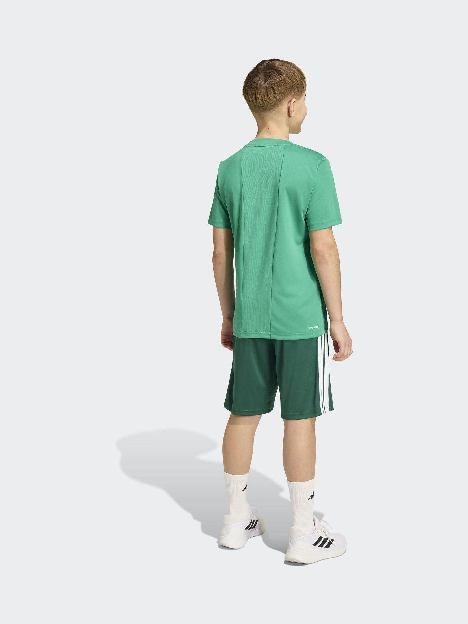Dsiney Kidz - adidas Green Train Essentials 3-Stripes Kids T-Shirt & Shorts Set image 2