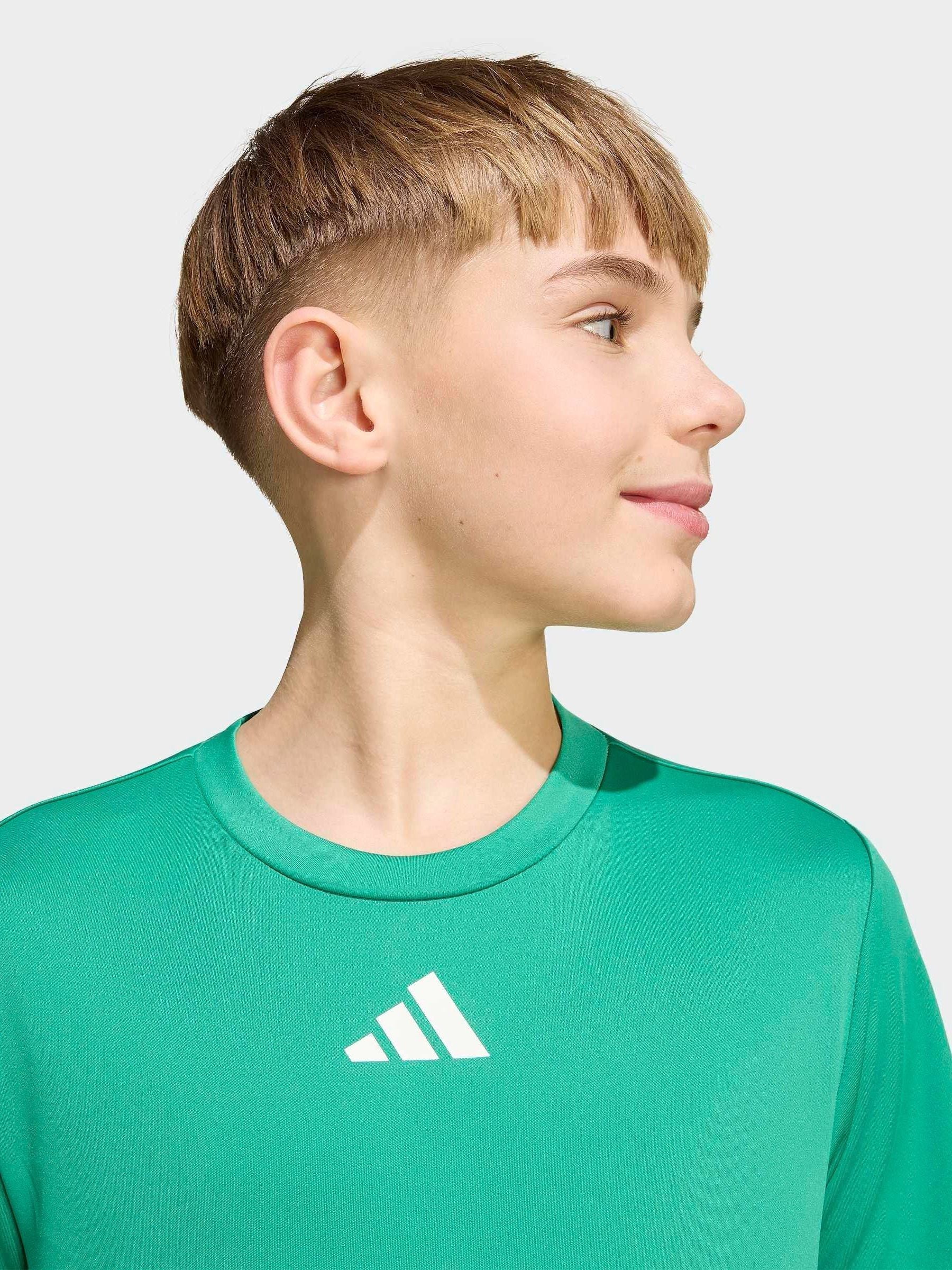 Dsiney Kidz - adidas Green Train Essentials 3-Stripes Kids T-Shirt & Shorts Set image 5