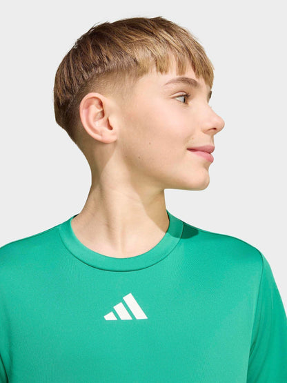 Dsiney Kidz - adidas Green Train Essentials 3-Stripes Kids T-Shirt & Shorts Set image 5