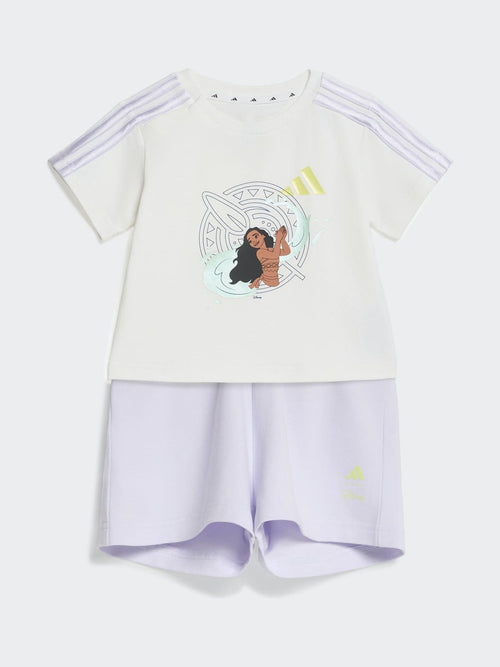 Dsiney Kidz - adidas White Junior Knitted Moana Top & Shorts Set image 1