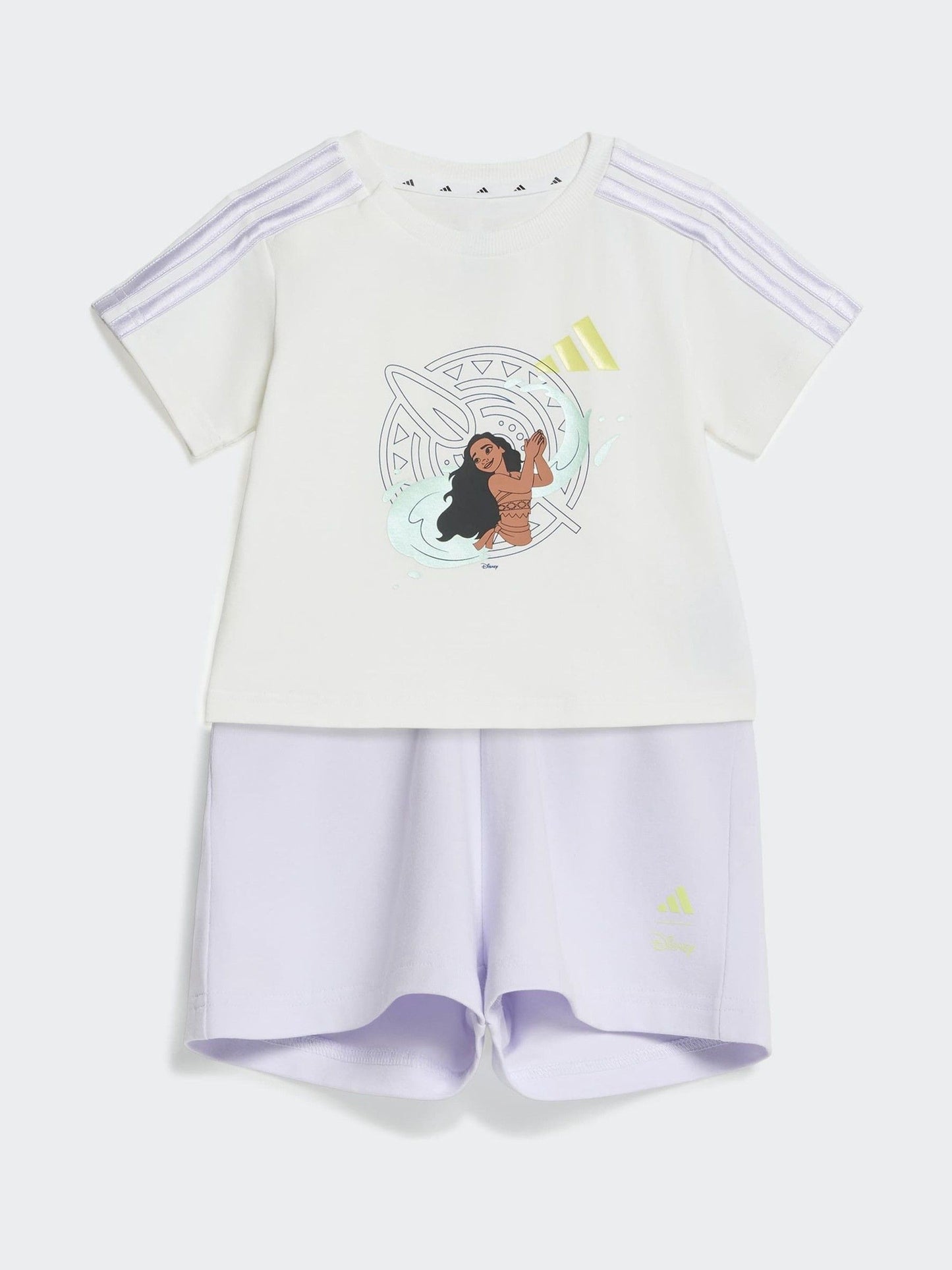 adidas White Junior Knitted Moana Top & Shorts Set image 1