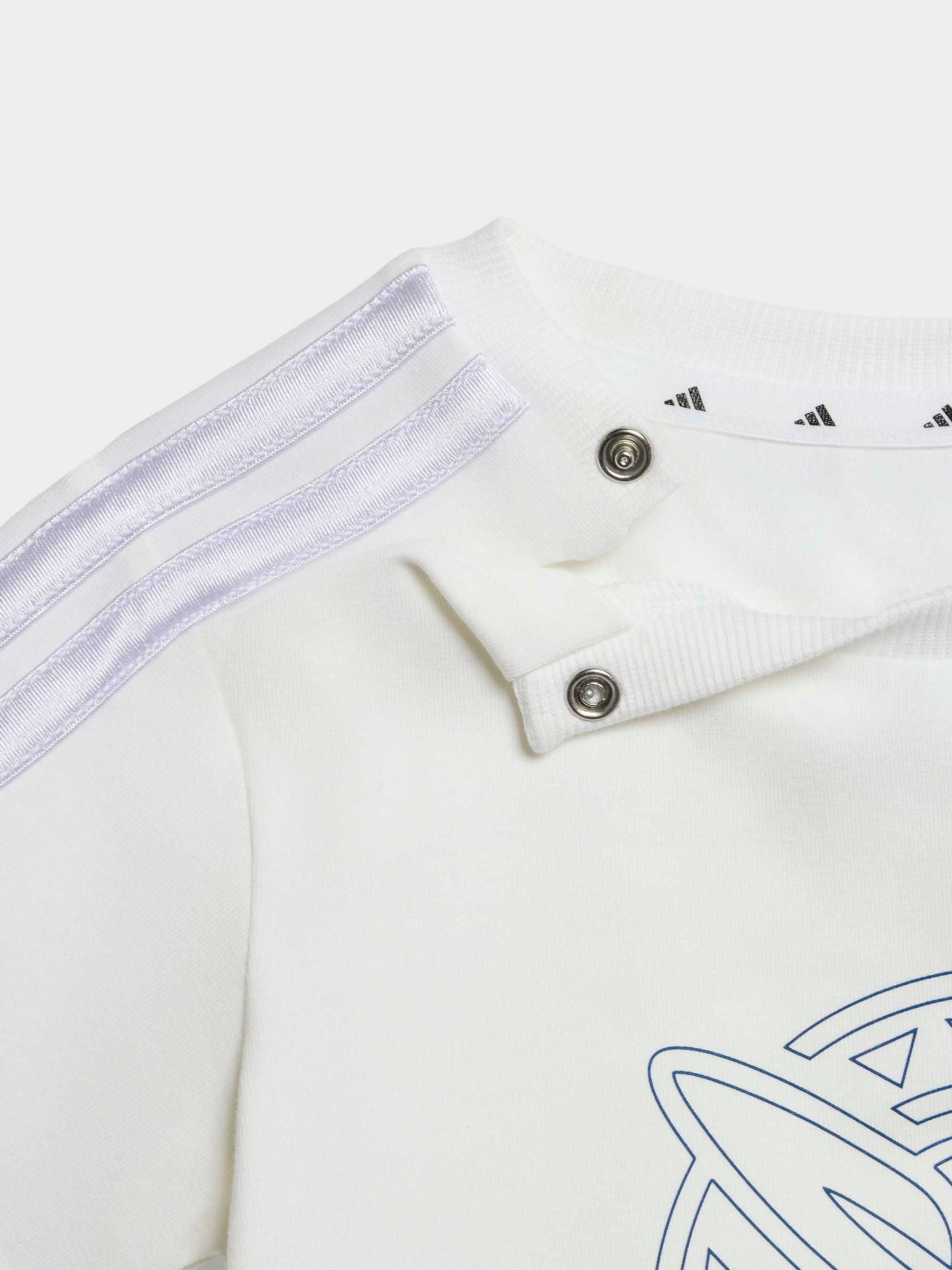 adidas White Junior Knitted Moana Top & Shorts Set image 5