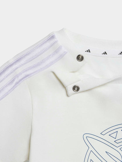 adidas White Junior Knitted Moana Top & Shorts Set image 5