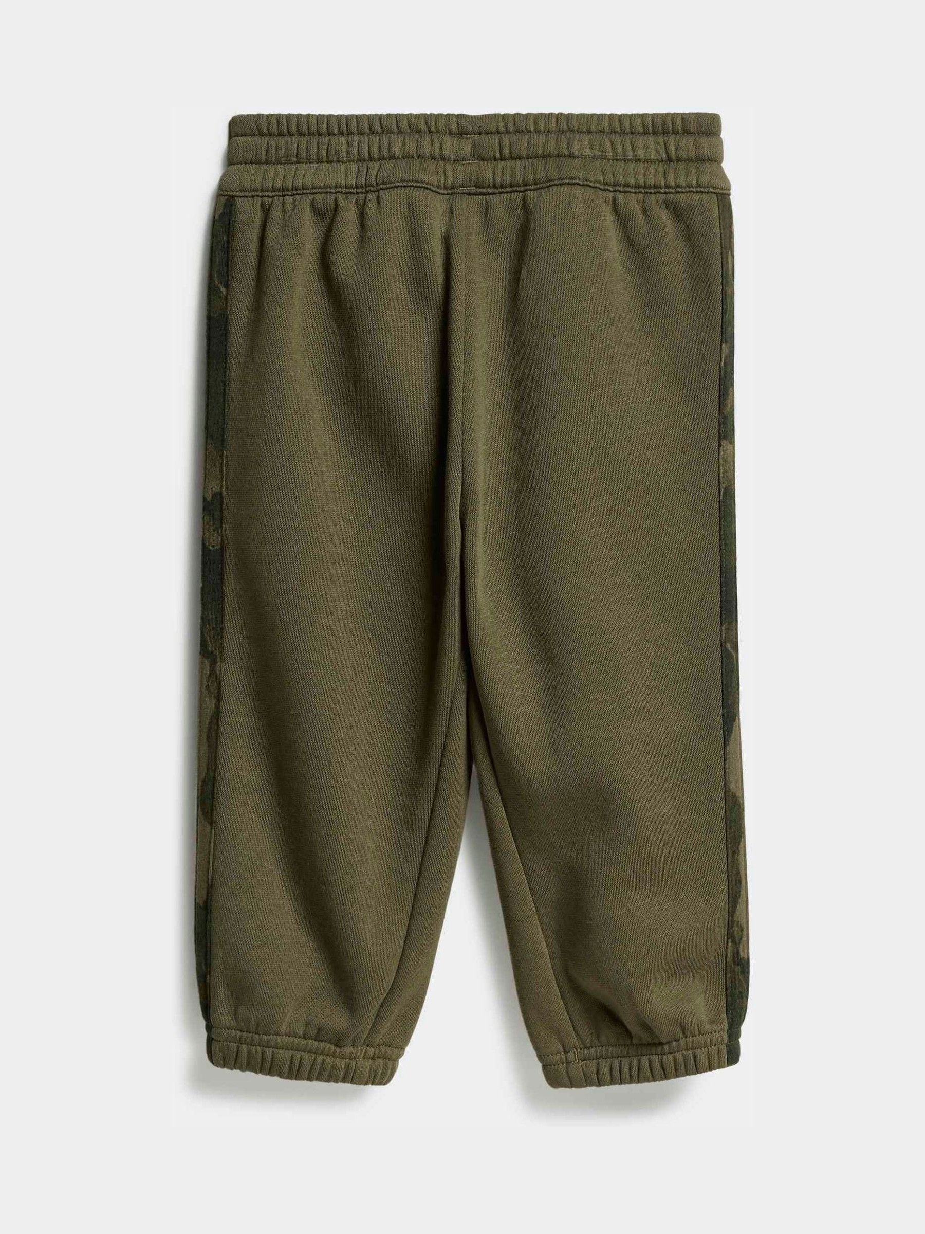 adidas Green Seasonal Essentials Camo Fleece Sweat Top and Joggers Set image 4