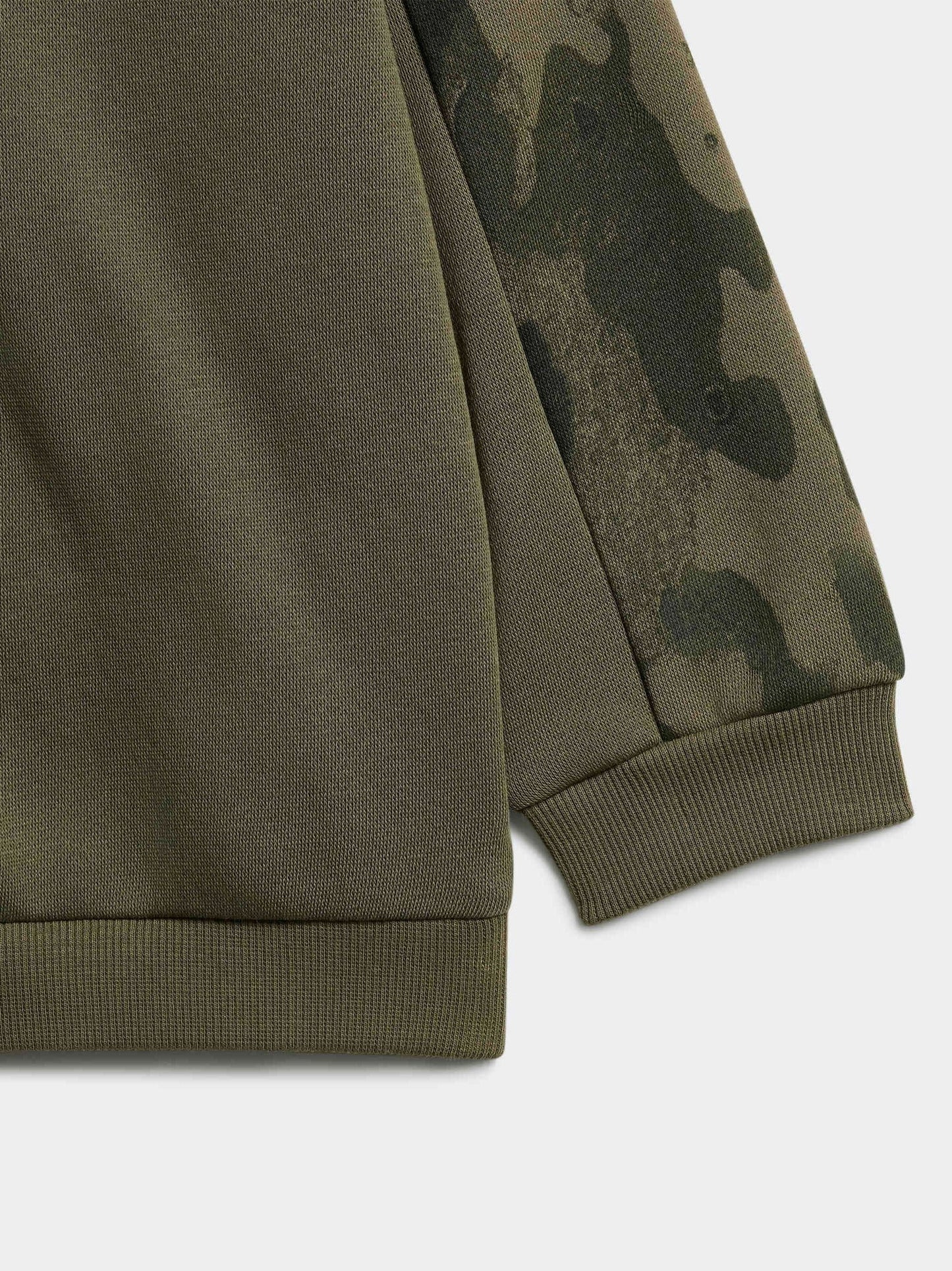 adidas Green Seasonal Essentials Camo Fleece Sweat Top and Joggers Set image 6