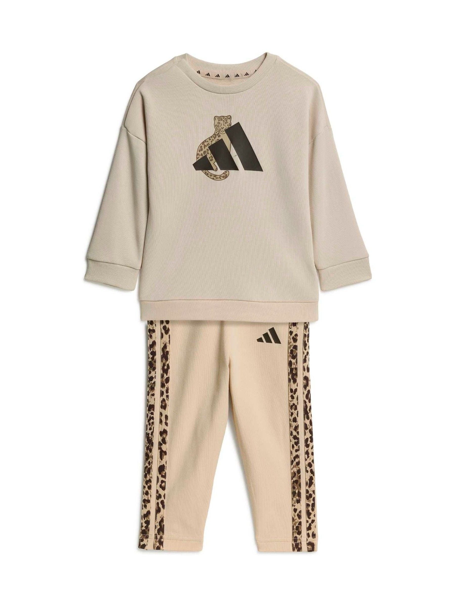adidas Brown Sweat Top & Joggers Set image 1