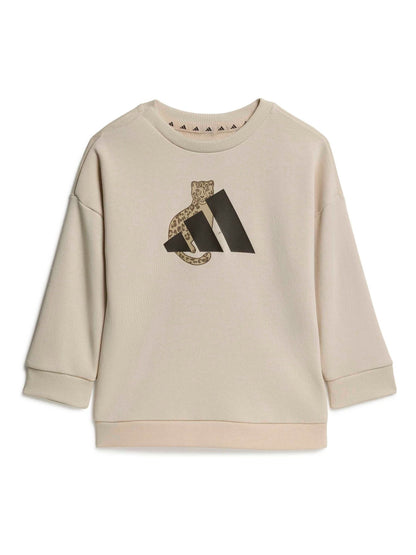 adidas Brown Sweat Top & Joggers Set image 2