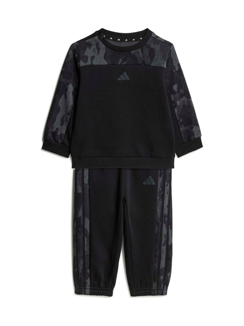 adidas Black Camo Print Top and Joggers Set image 1