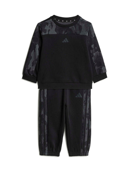 adidas Black Camo Print Top and Joggers Set image 1