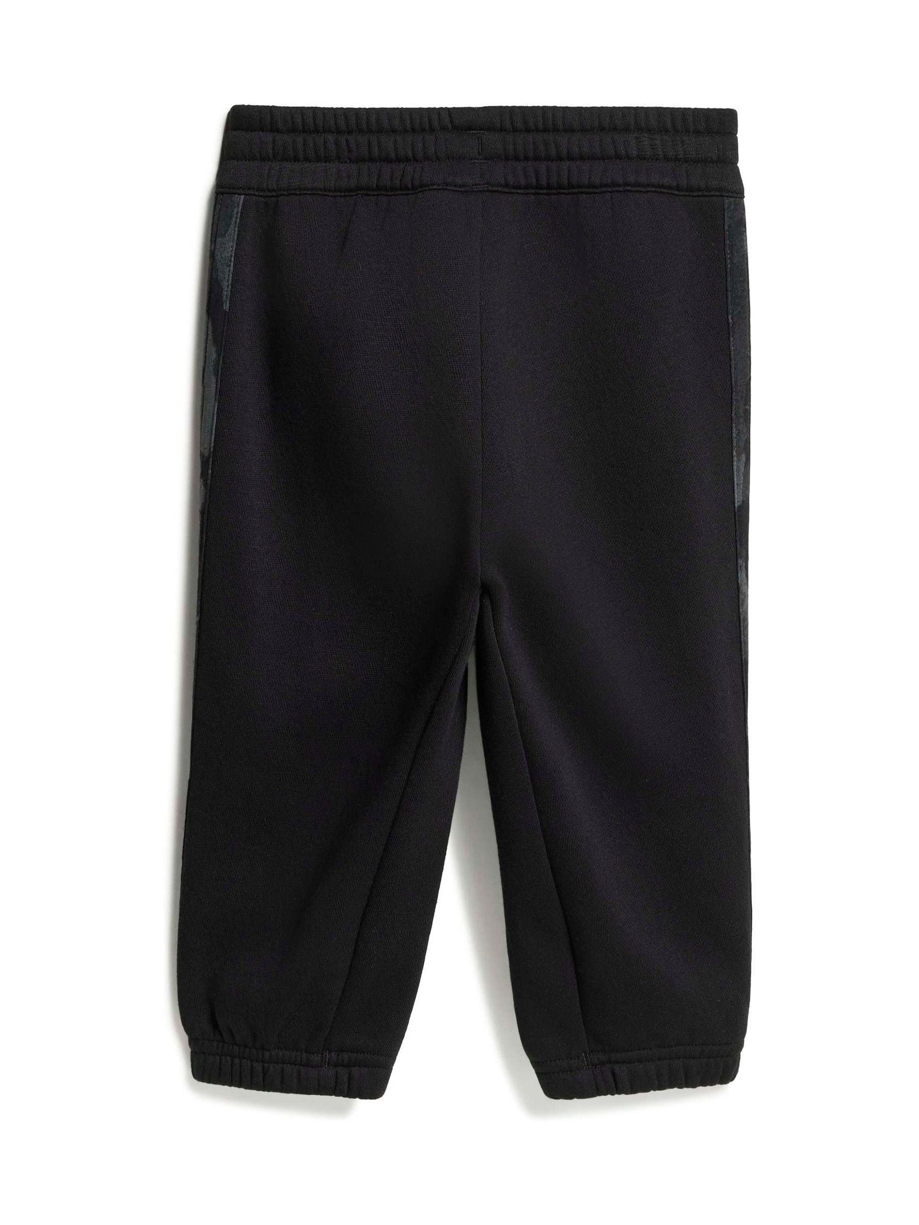 adidas Black Camo Print Top and Joggers Set image 3