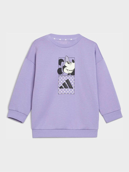 adidas Purple Infant Minnie Mouse Joggers Set image 3