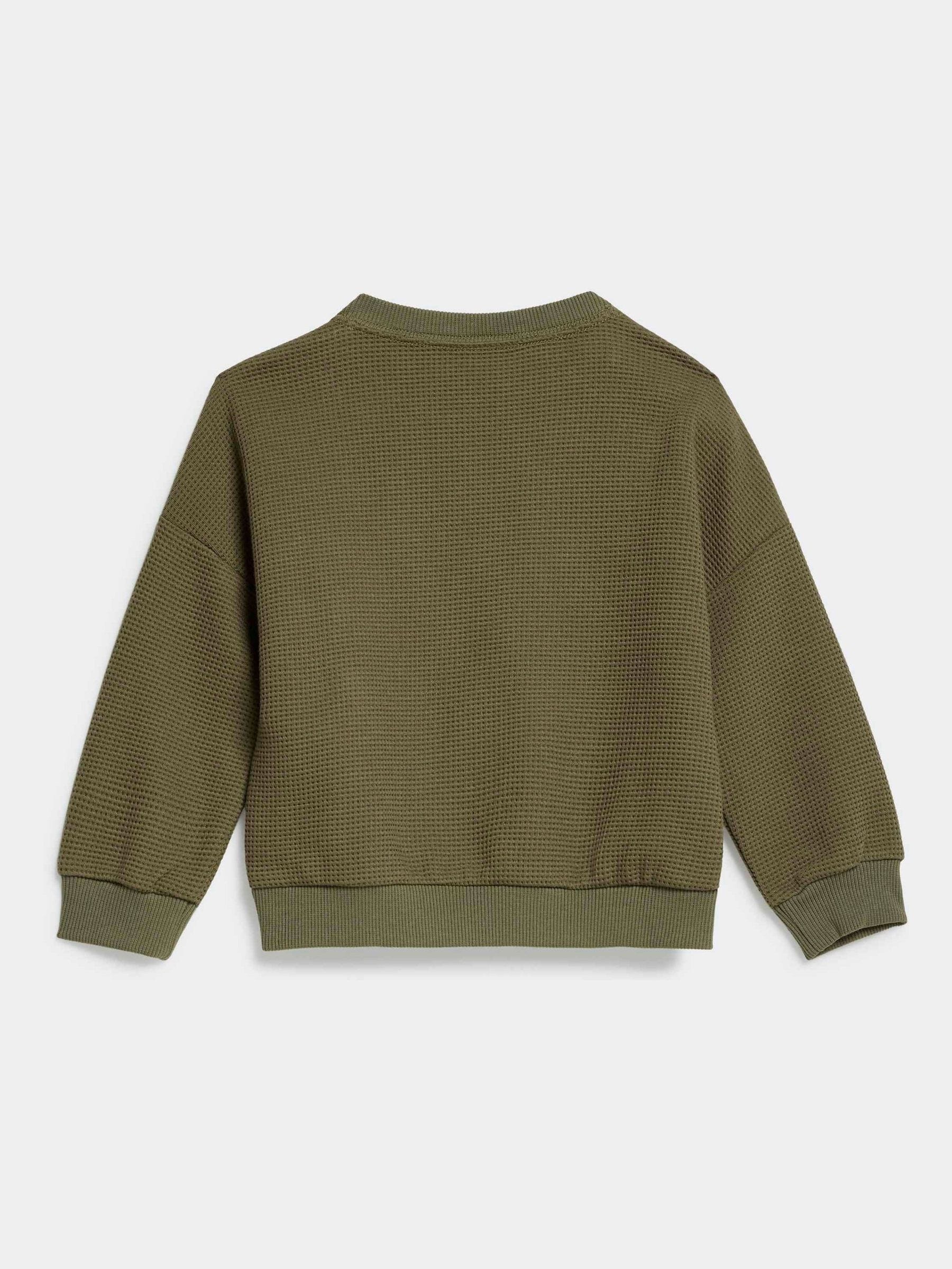 Dsiney Kidz - adidas Originals Green Waffle Texture Top and Joggers Set image 3