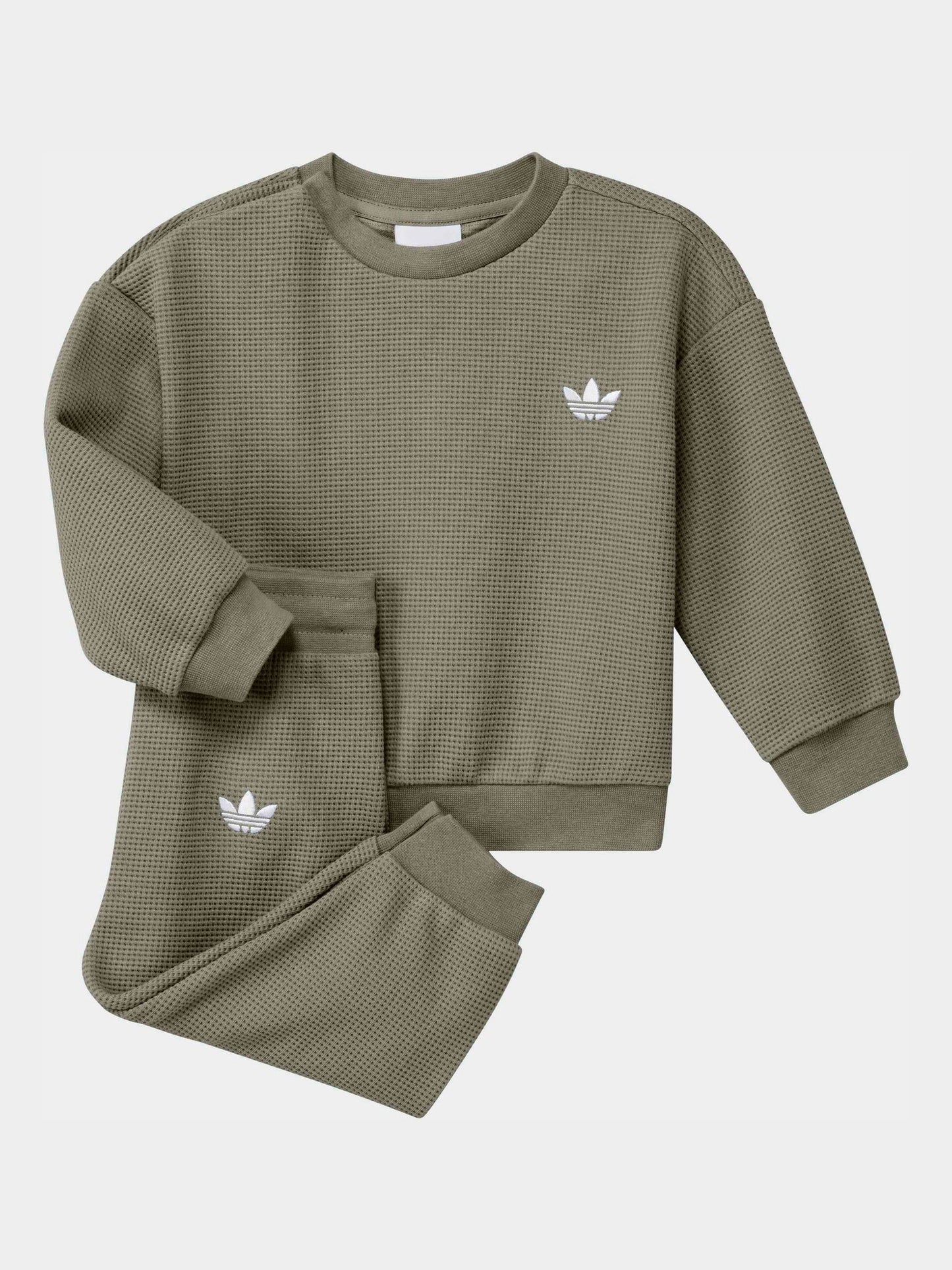 Dsiney Kidz - adidas Originals Green Waffle Texture Top and Joggers Set image 1