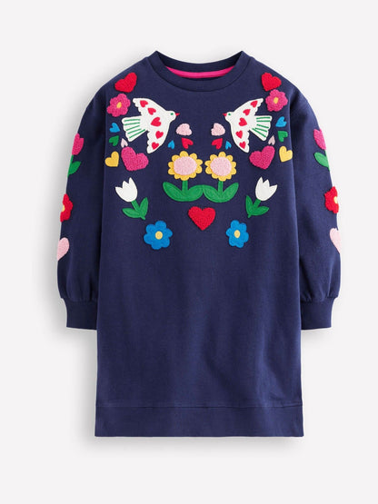 Boden Light Blue Relaxed Sweatshirt Dress image 1