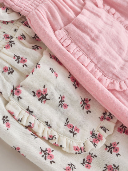 Pink & Floral Trousers 2 Pack (3mths-7yrs) image 10