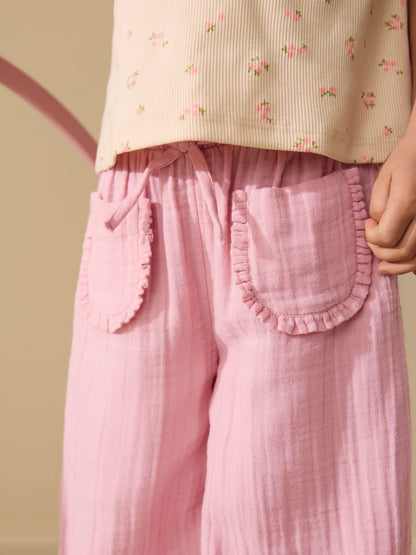 Pink & Floral Trousers 2 Pack (3mths-7yrs) image 5