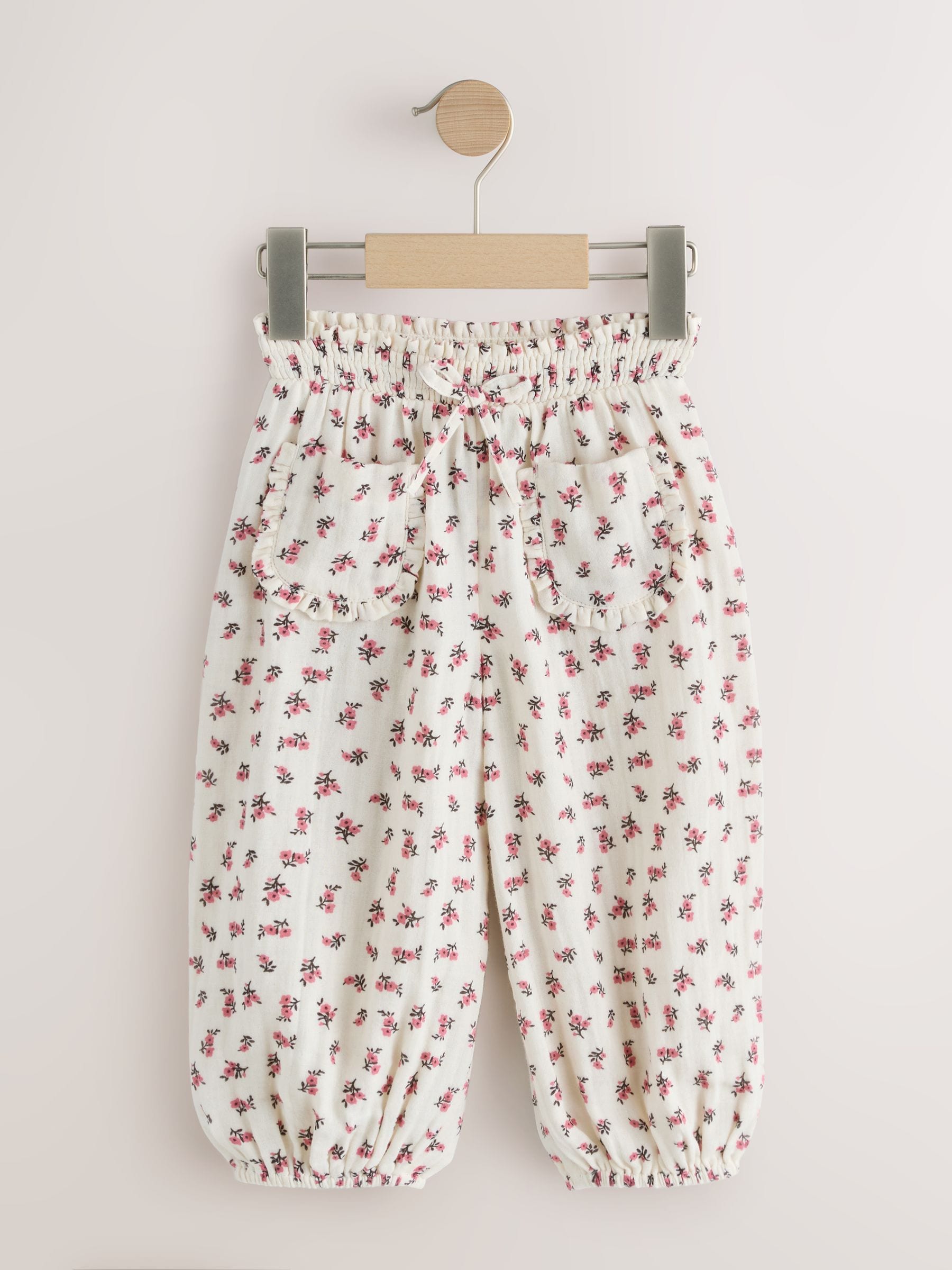 Pink & Floral Trousers 2 Pack (3mths-7yrs) image 7