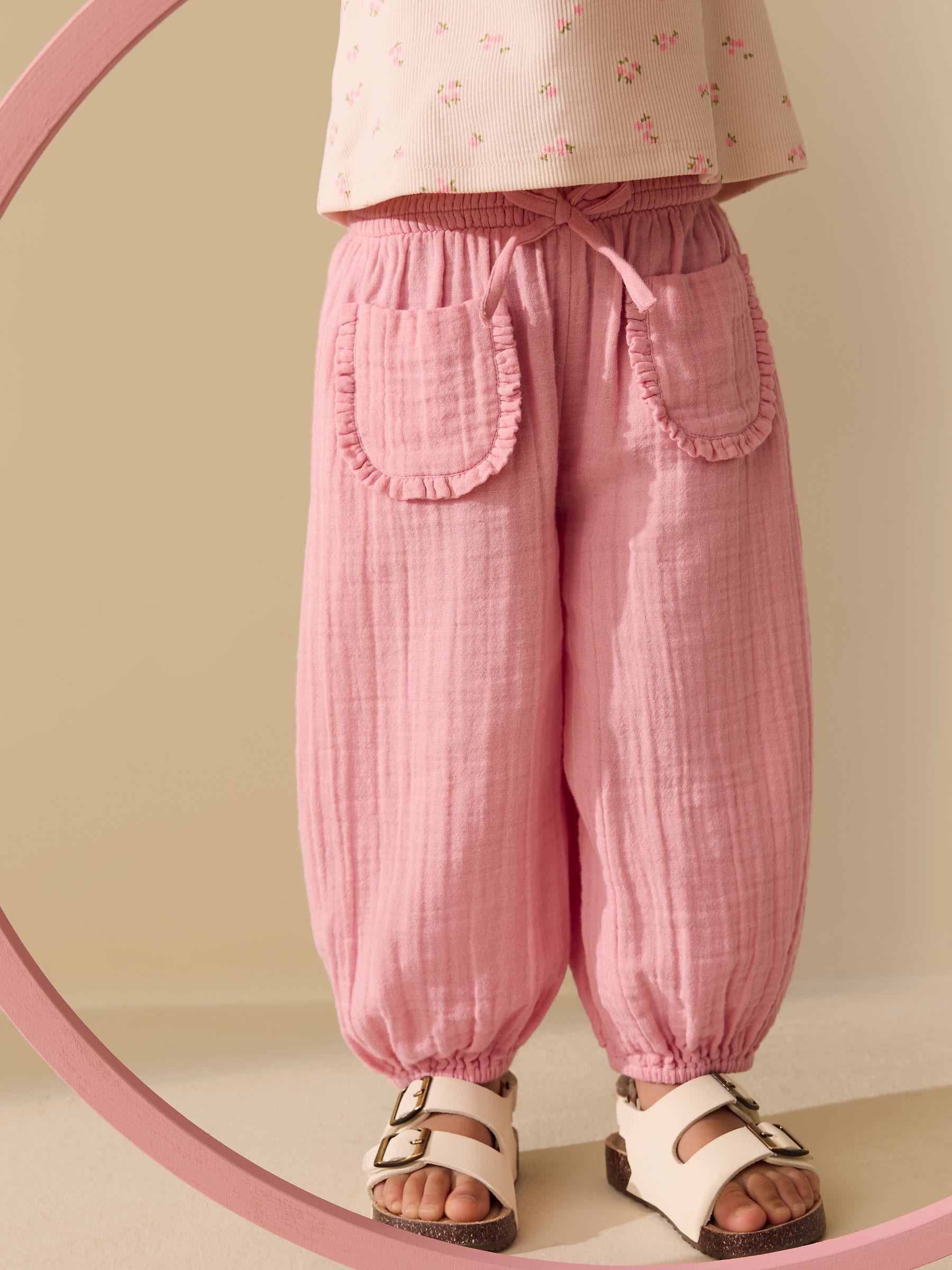Light Pink Pull On Trousers (3mths-7yrs) image 1