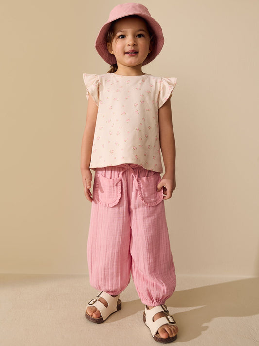 Light Pink Pull On Trousers (3mths-7yrs) image 2