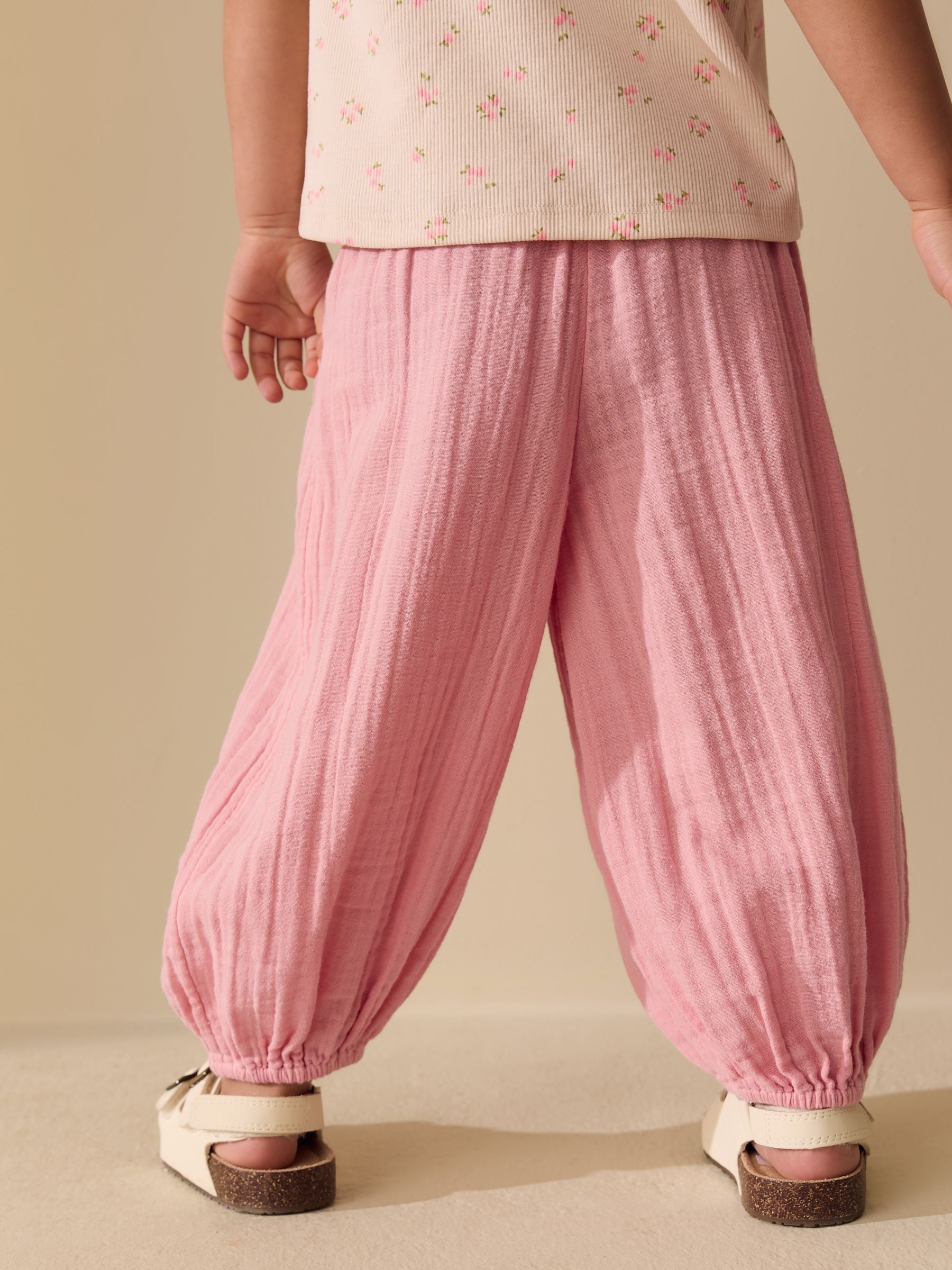 Light Pink Pull On Trousers (3mths-7yrs) image 3