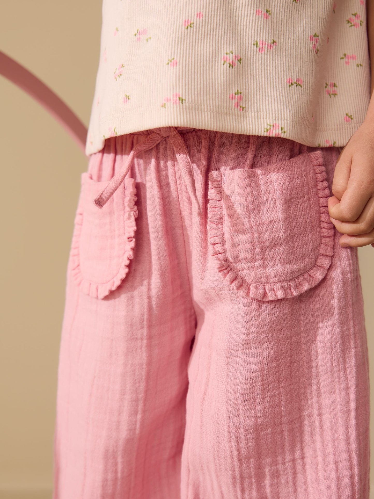 Light Pink Pull On Trousers (3mths-7yrs) image 4