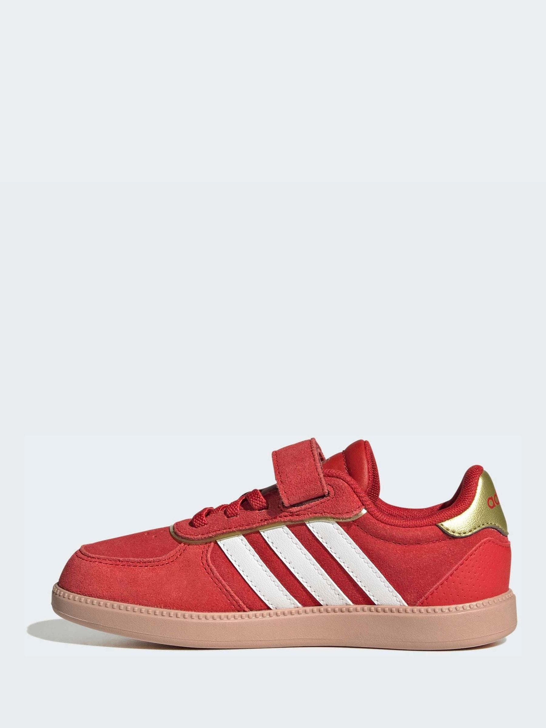 adidas Red Breaknet Sleek Kids Trainers image 4