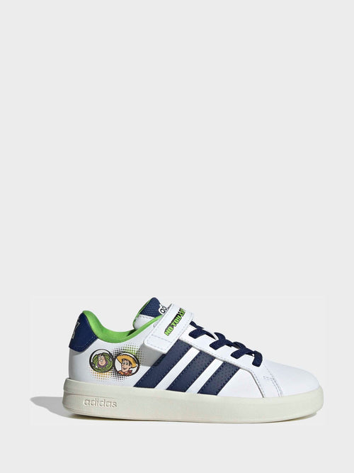 adidas White Grand Court Toy Story Elastic Laces Trainers image 1