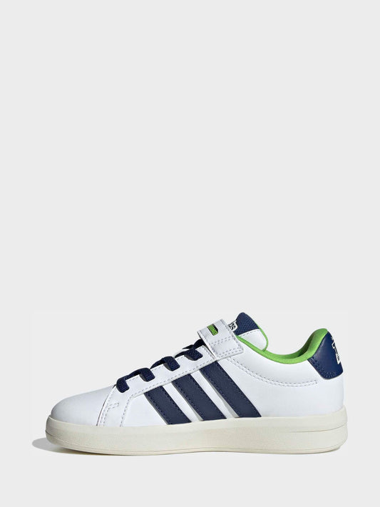adidas White Grand Court Toy Story Elastic Laces Trainers image 2