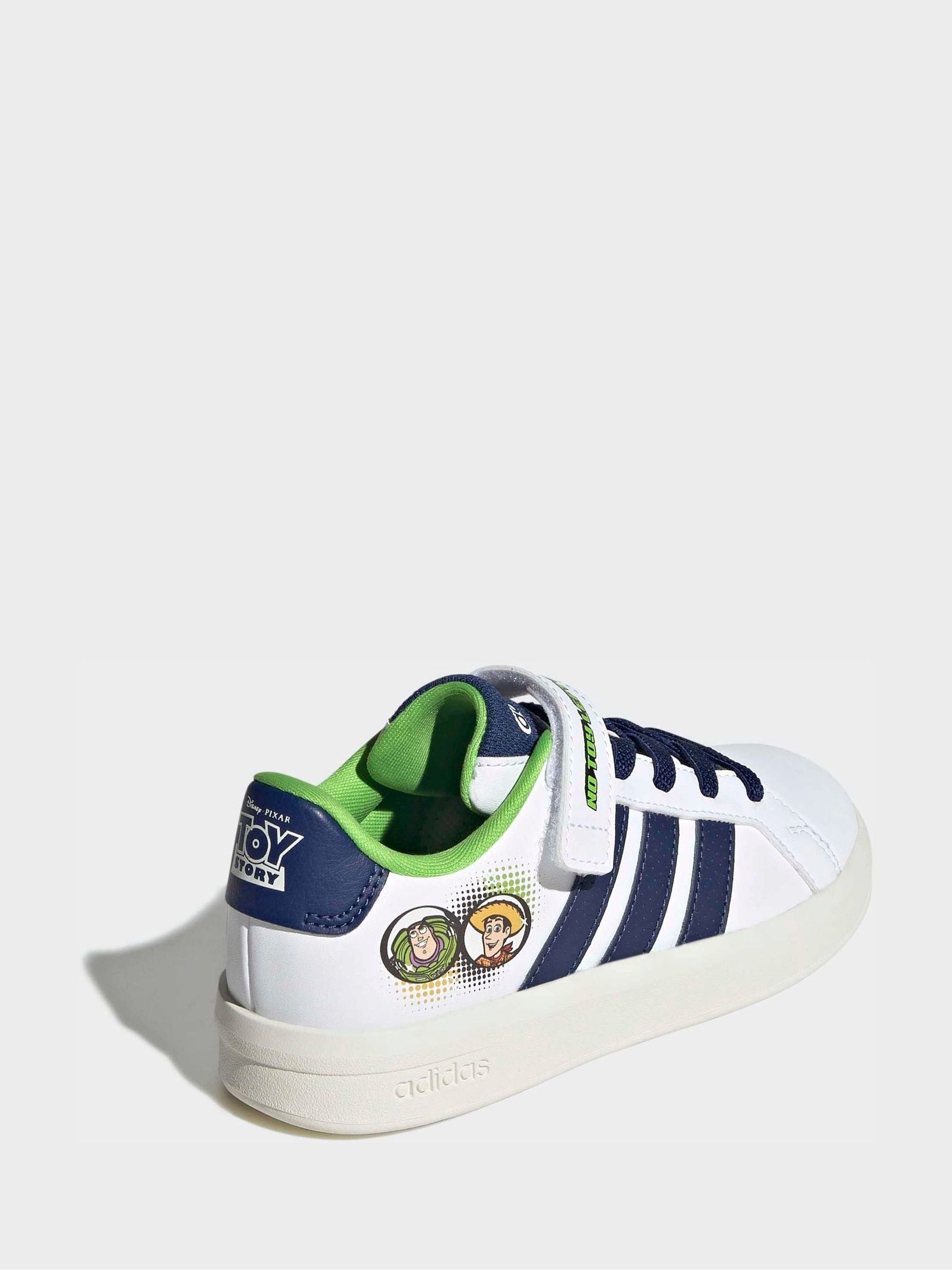adidas White Grand Court Toy Story Elastic Laces Trainers image 4