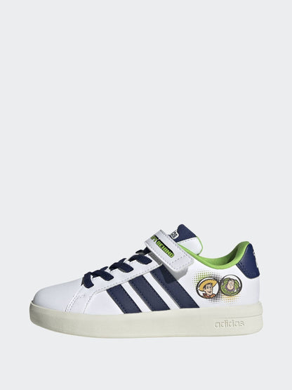 adidas White Grand Court Toy Story Elastic Laces Trainers image 5