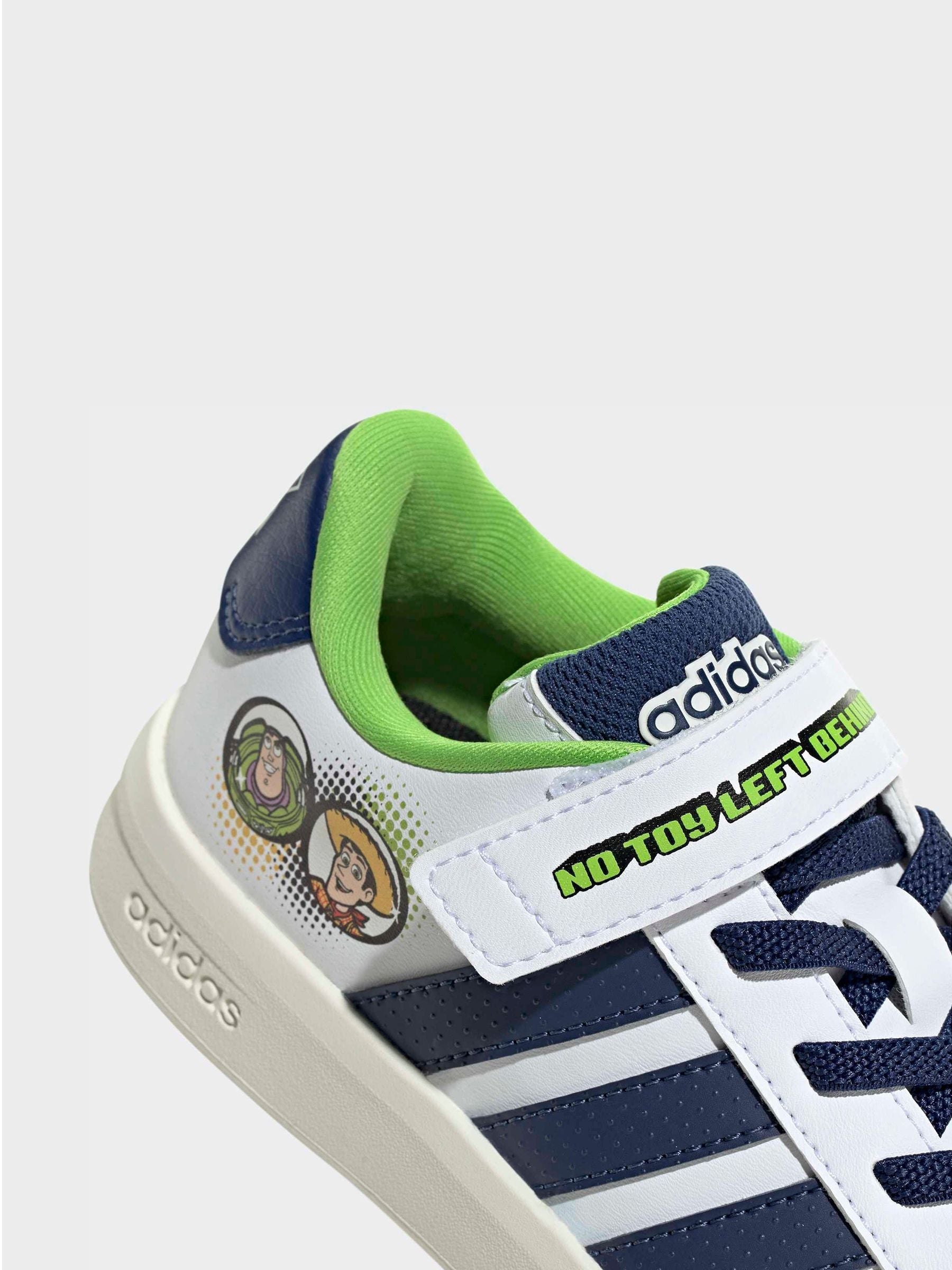 adidas White Grand Court Toy Story Elastic Laces Trainers image 9