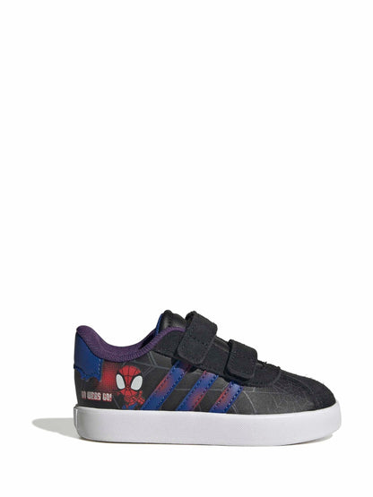 adidas Black VL Court Spidar Man CF Trainers image 1