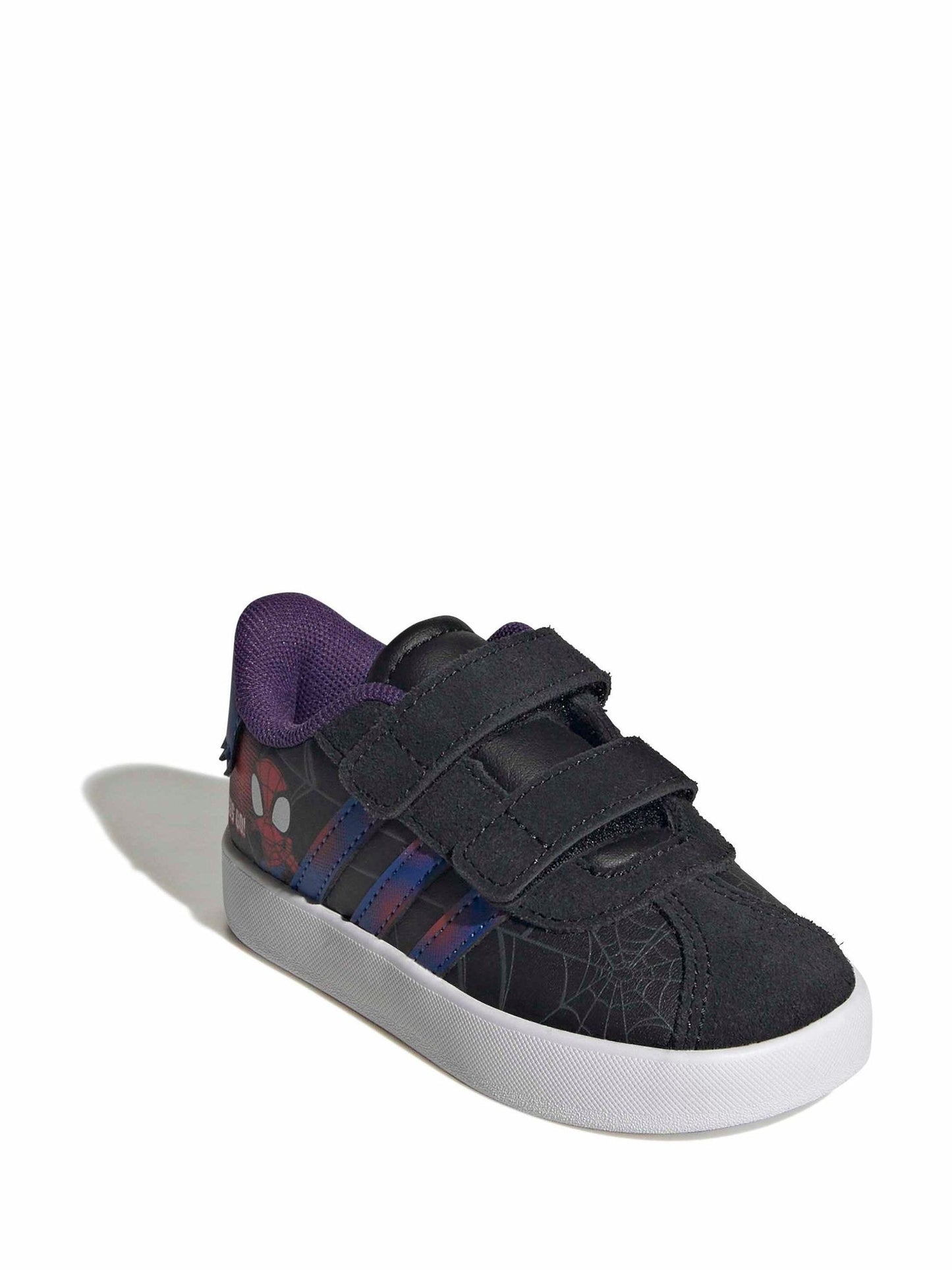 adidas Black VL Court Spidar Man CF Trainers image 2
