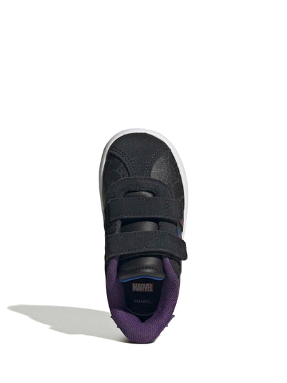 adidas Black VL Court Spidar Man CF Trainers image 5