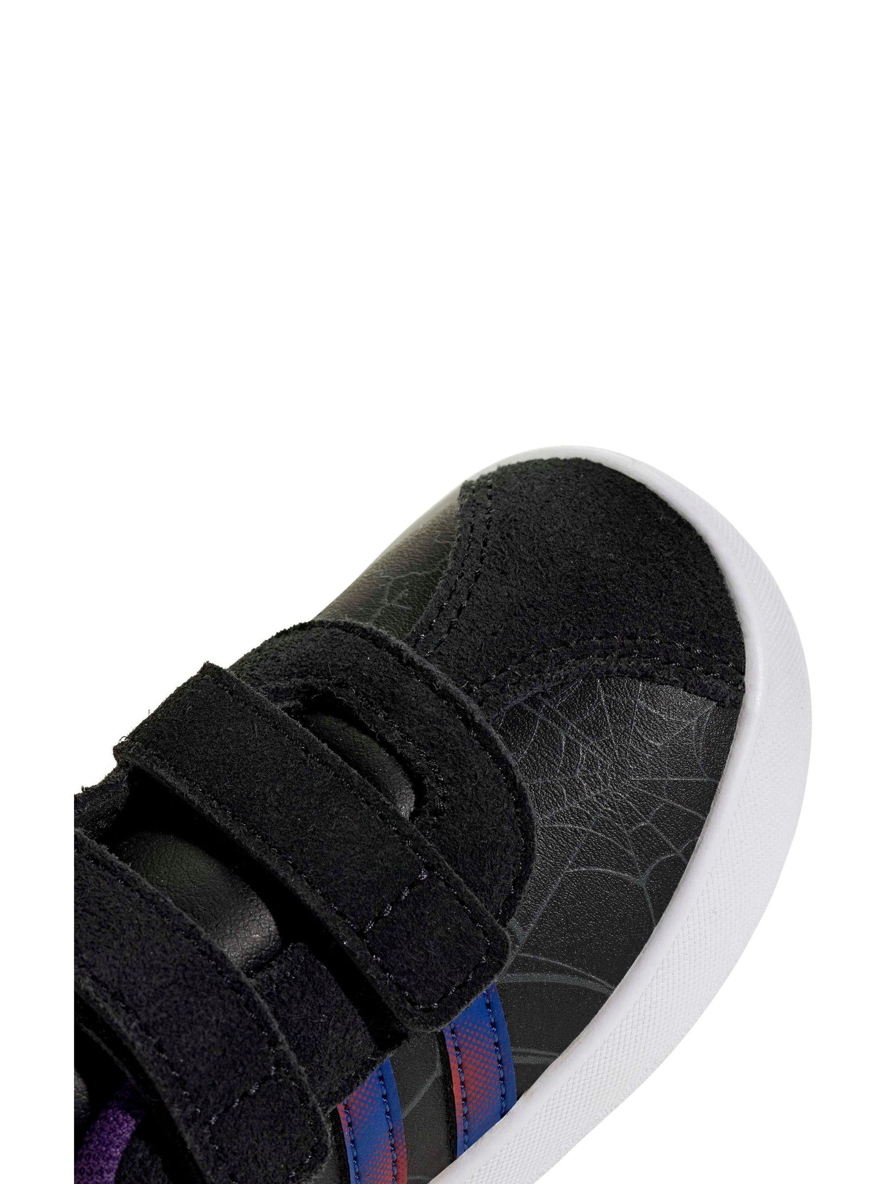 adidas Black VL Court Spidar Man CF Trainers image 7