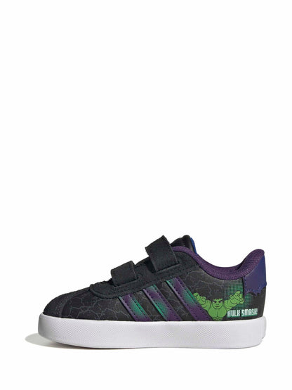 adidas Black VL Court Spidar Man CF Trainers image 8