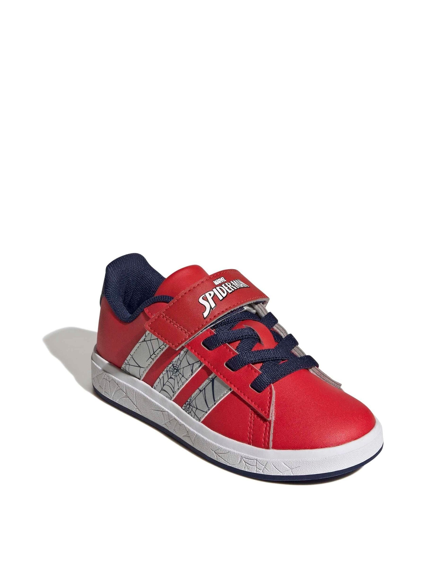 adidas Red Grand Court Spider-Man EL K Trainers image 3