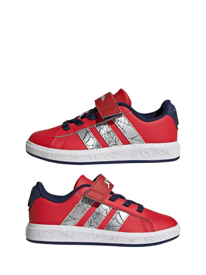 adidas Red Grand Court Spider-Man EL K Trainers image 5