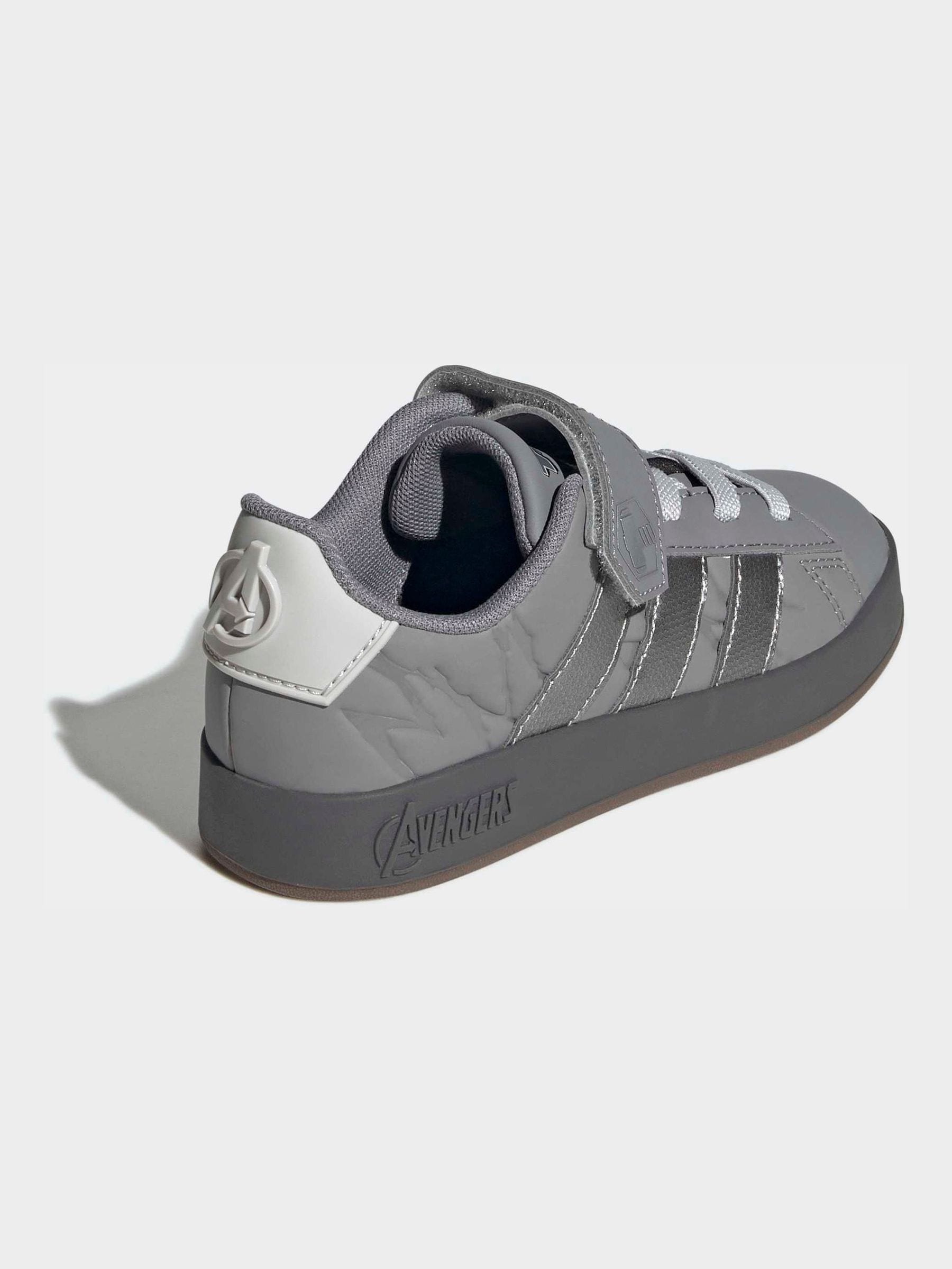 Dsiney Kidz - adidas Grey Grand Court Avengers EL K Trainers image 2