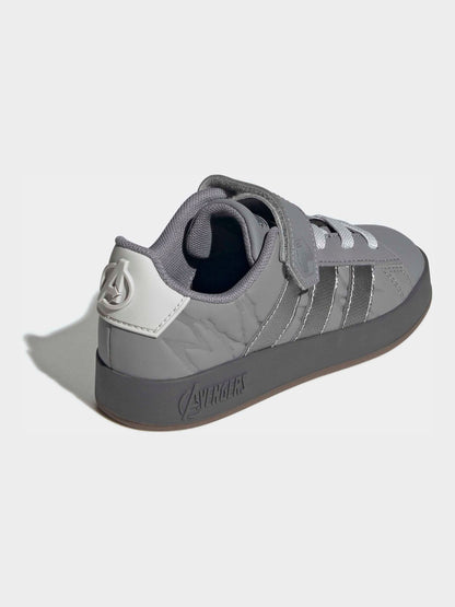 Dsiney Kidz - adidas Grey Grand Court Avengers EL K Trainers image 2