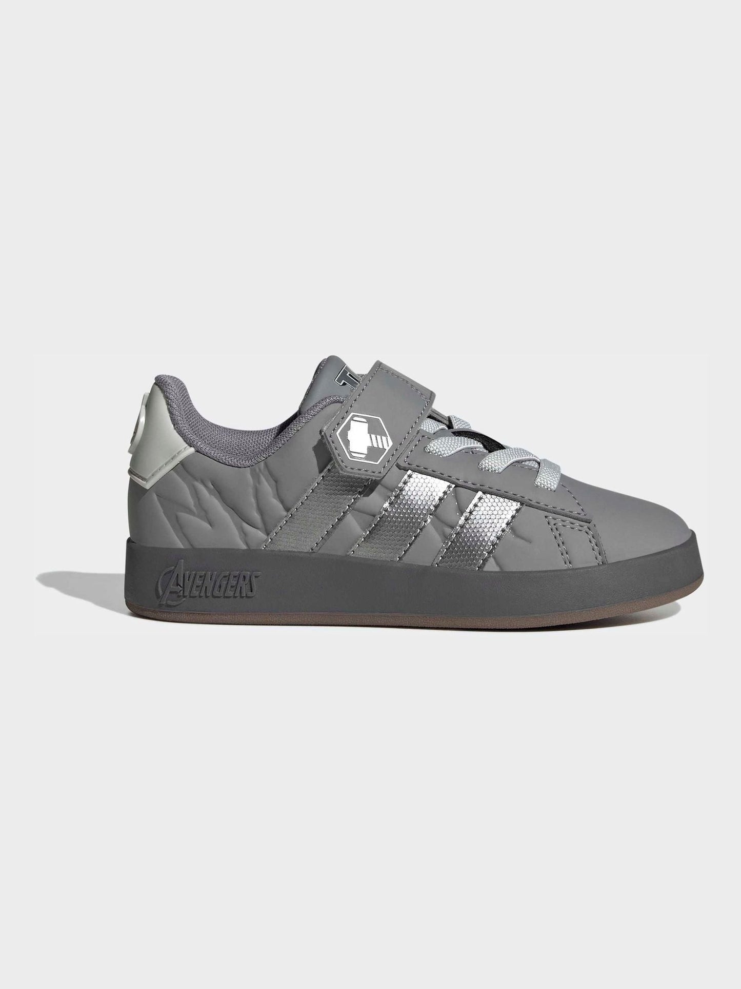 Dsiney Kidz - adidas Grey Grand Court Avengers EL K Trainers image 3