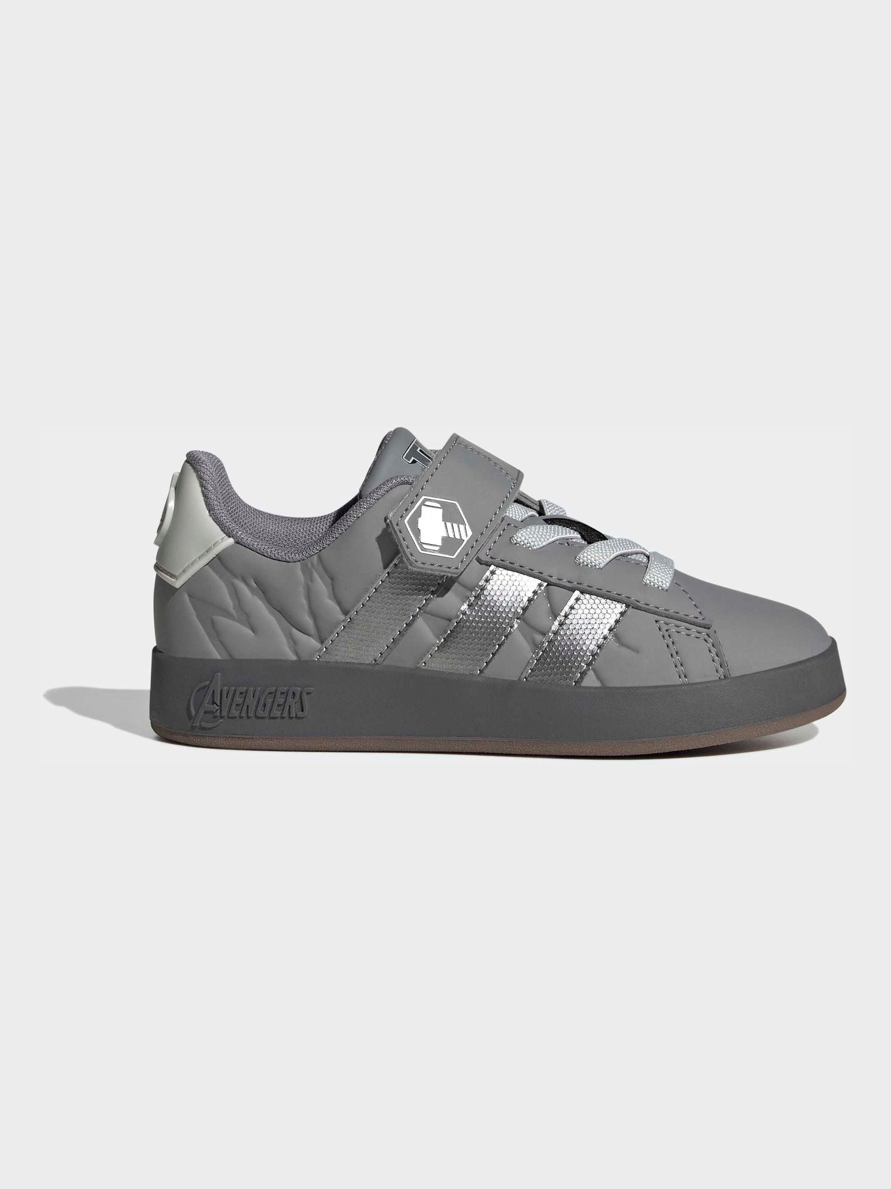 Dsiney Kidz - adidas Grey Grand Court Avengers EL K Trainers image 3