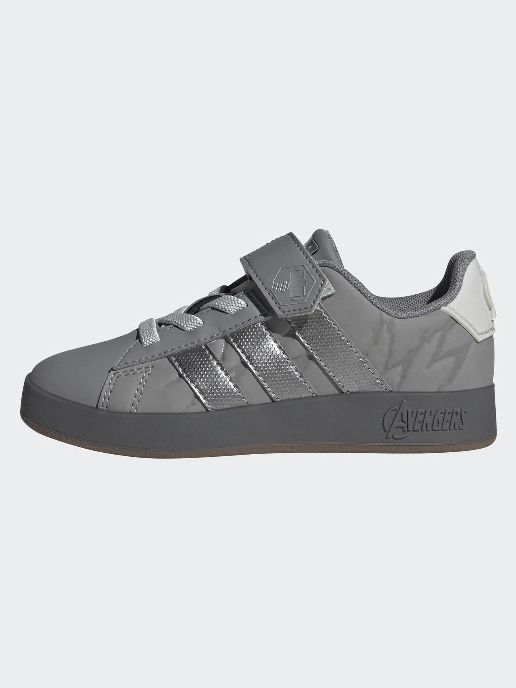 Dsiney Kidz - adidas Grey Grand Court Avengers EL K Trainers image 4