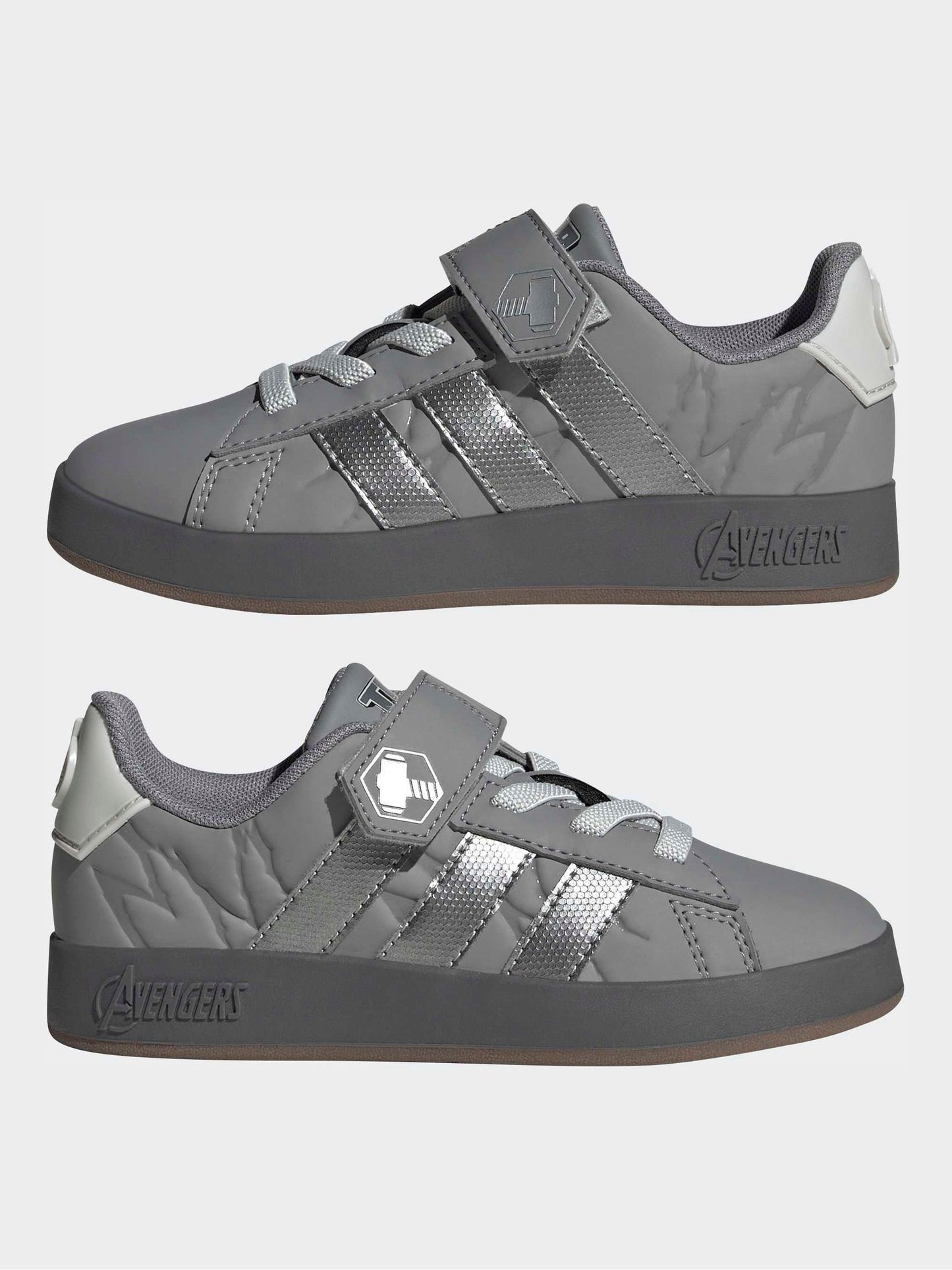 Dsiney Kidz - adidas Grey Grand Court Avengers EL K Trainers image 5