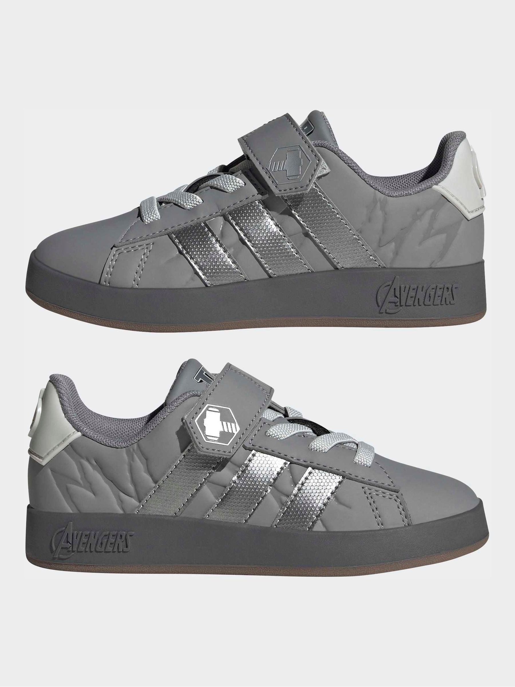 Dsiney Kidz - adidas Grey Grand Court Avengers EL K Trainers image 5