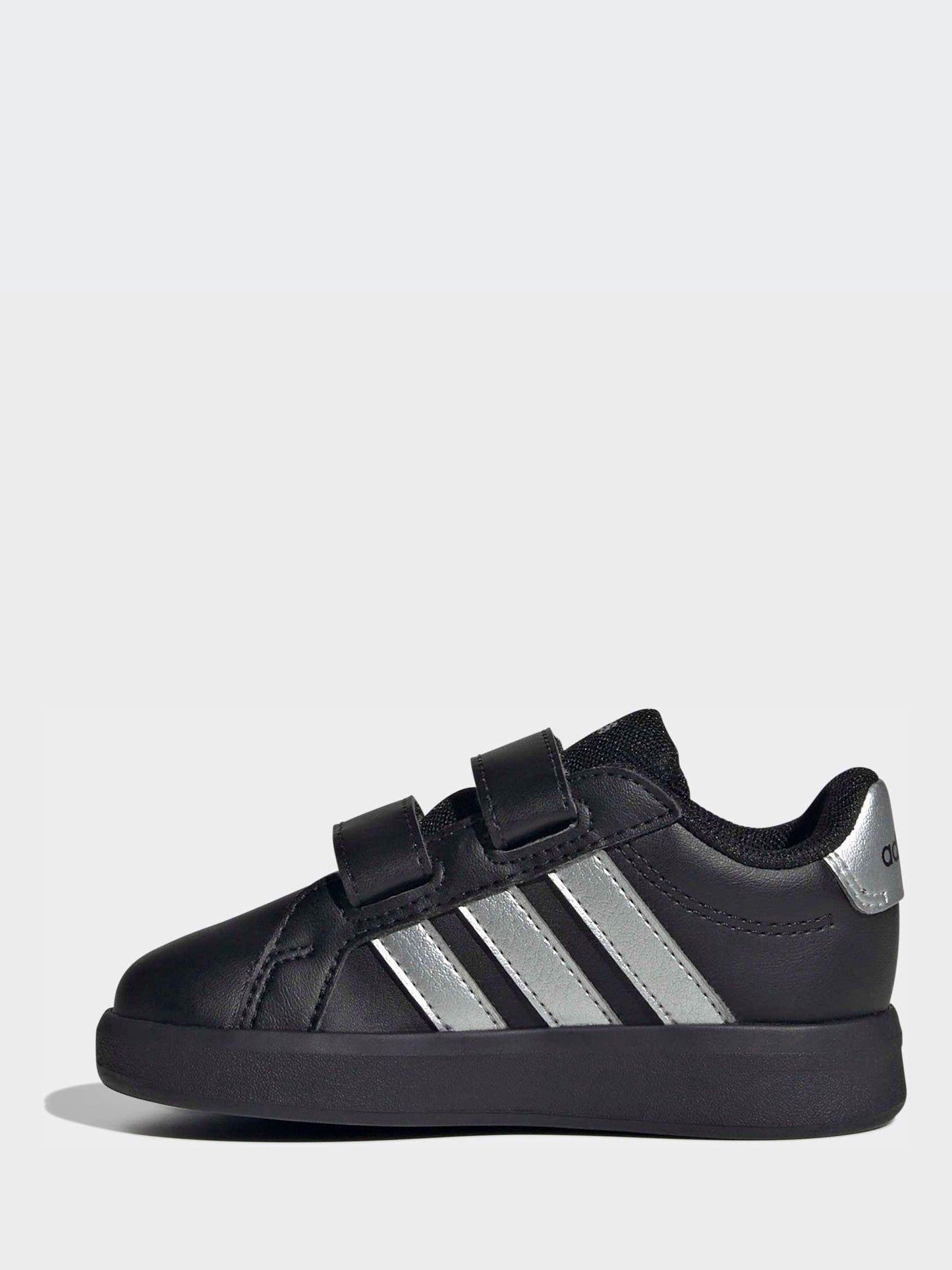 adidas Black/Silver Grand Court 3.0 Infant Trainers image 4