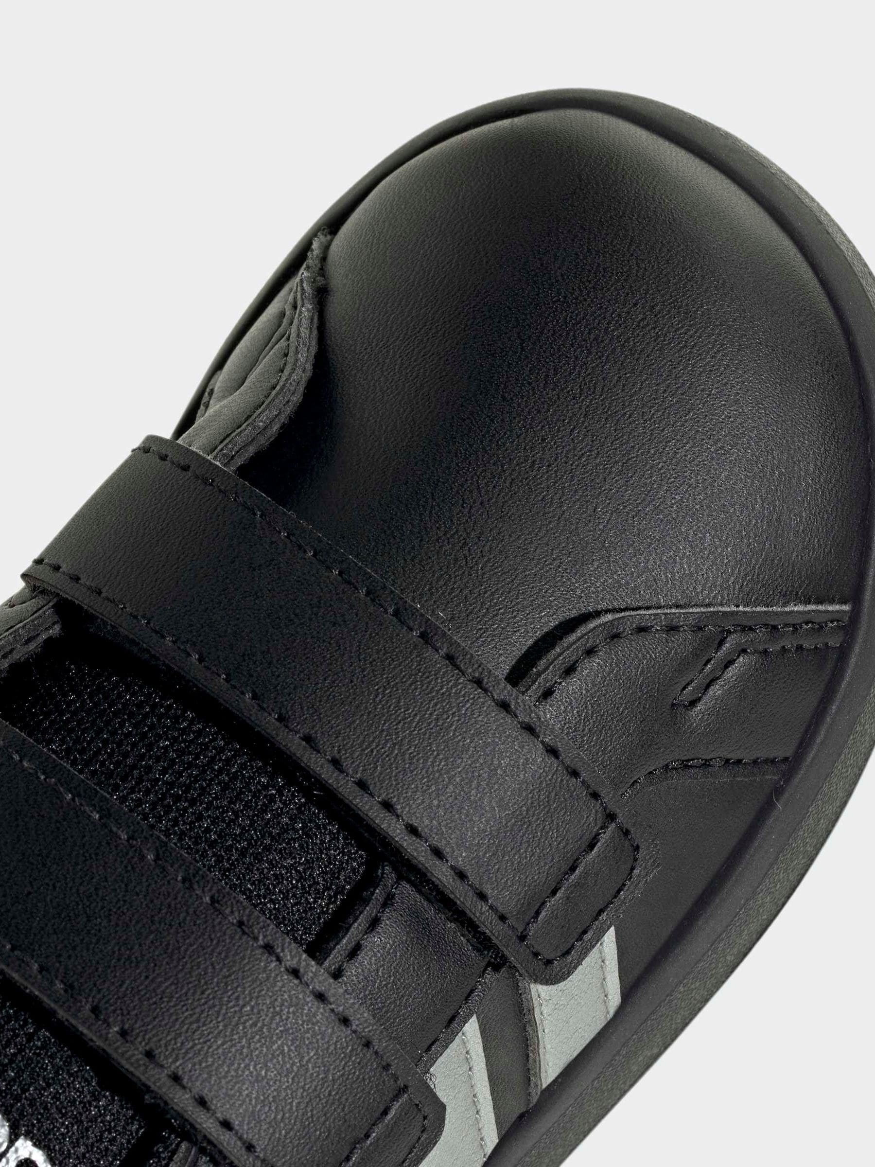 adidas Black/Silver Grand Court 3.0 Infant Trainers image 6