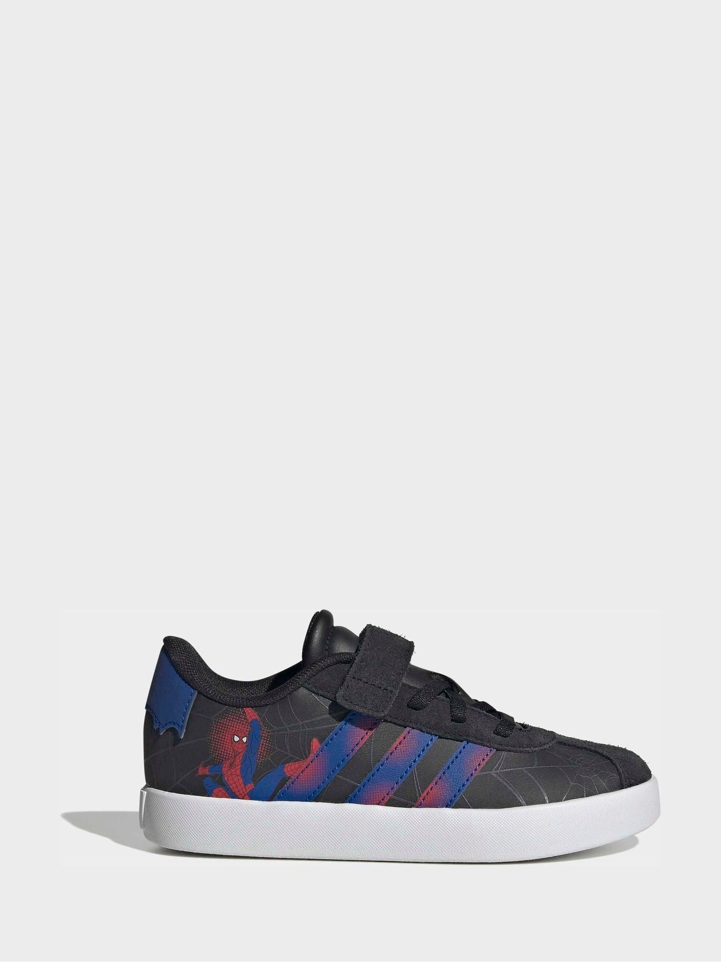 adidas Black VL Court Spider-Man Elastic Lace Trainers image 3